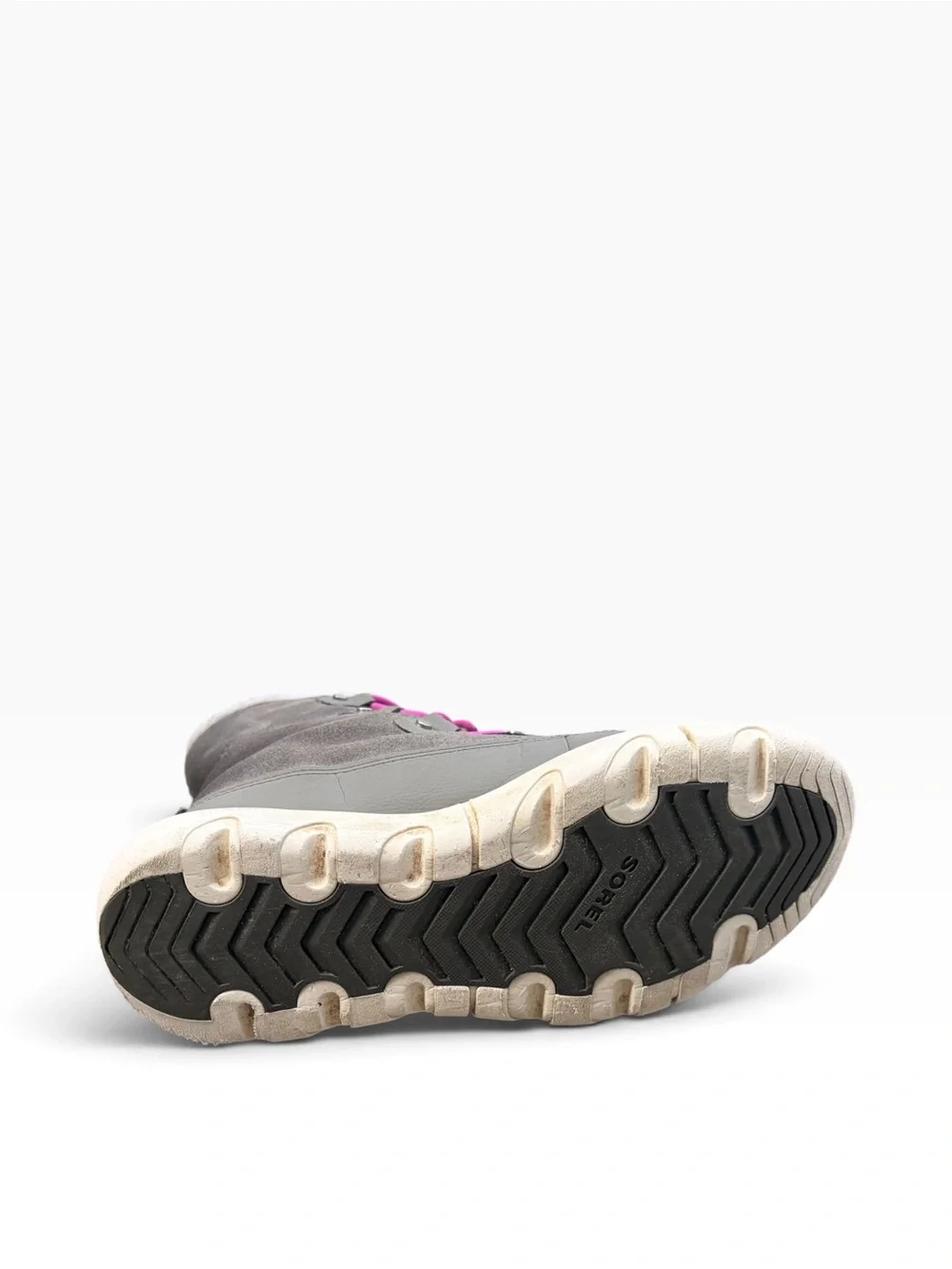 Sorel Kids Explorer Waterproof Boot Gray Pink White Size 6